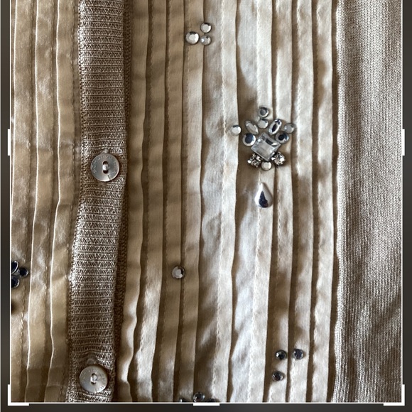 Dorothee Schumacher Embellished Camel Wool & Silk Sweater w Linen Plears; Small - Picture 15 of 15